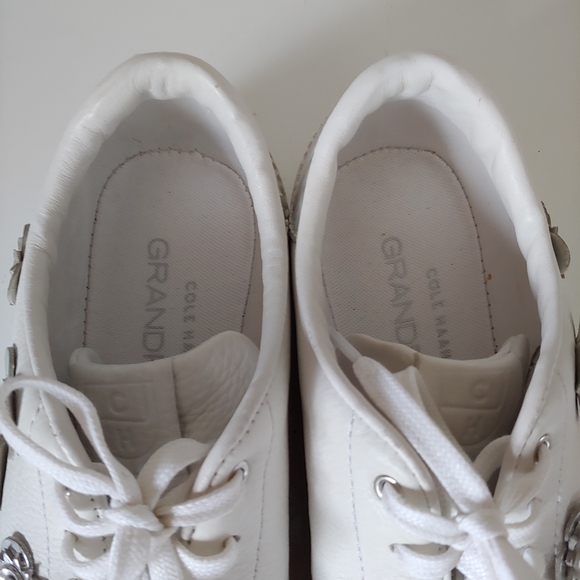 Cole Haan Grandpro Tennis Leather Sneakers  White Size 10.5 - Picture 14 of 15